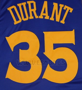 Camiseta Campeon Final Golden State Warriors Kevin Durant #35 2017 Azul